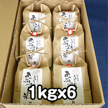 米袋（白）1kgx6（別途1,200円）